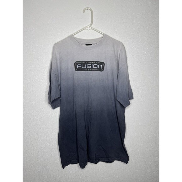Vintage T Shirt Nintendo Fusion Rare Game Expo Tee Size XL Gray Evanescence Y2K - Picture 1 of 16